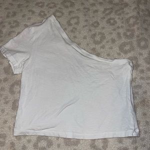 Aerie one shoulder crop tee